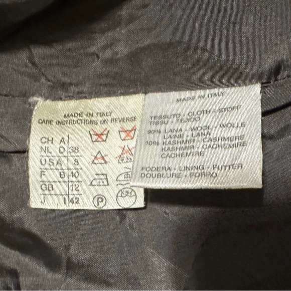 NWOT Max Mara Button Up Collarless Blazer Wool Grey US 8 - Picture 4 of 5